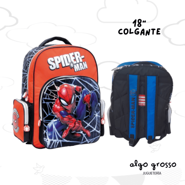 MOCHILA COLGANTE 18" SPIDERMAN - 2 CIERRES art.38255