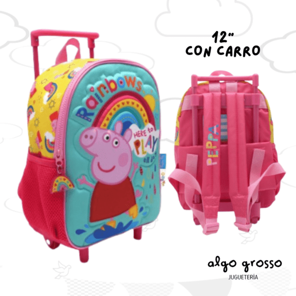 MOCHILA CON CARRO 12" PEPPA PIG art.55413