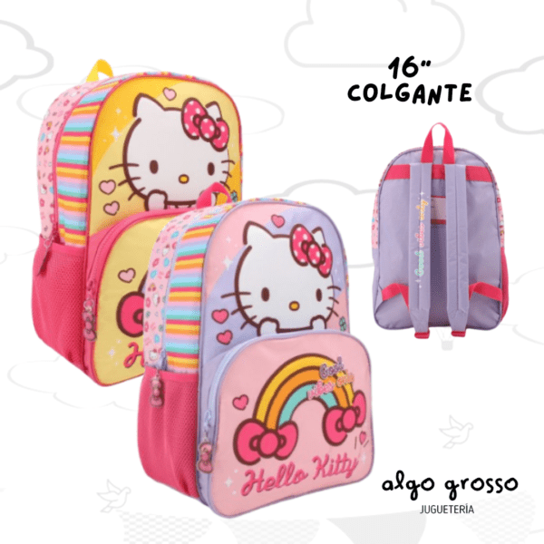 MOCHILA COLGANTE 16" HELLO KITTY ARCOIRIS art.88119