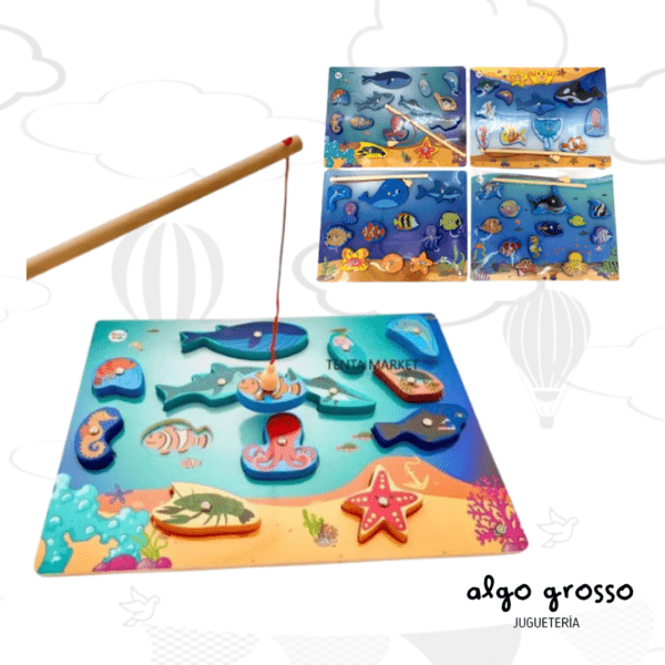 JUEGO PESCA DE MADERA CON IMAN art.24015