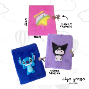 DIARIO INTIMO CON SQUISHY PERSONAJE "SURTIDO"