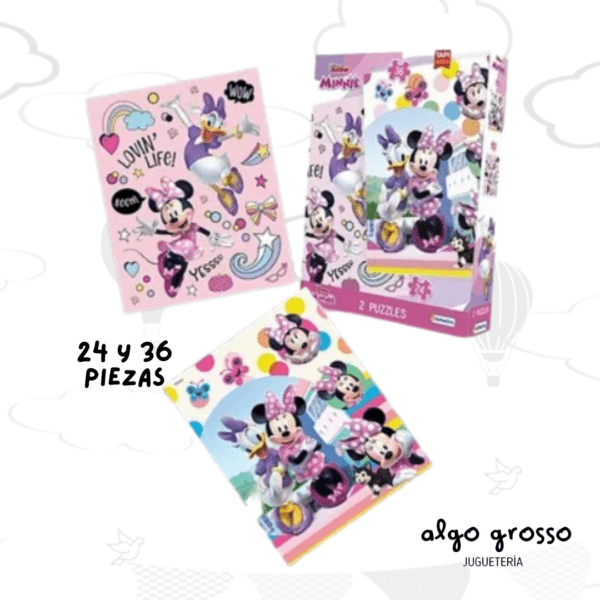 MINNIE MOUSE - 2 PUZZLE DE 24 Y 36 PIEZAS art.DCH07612