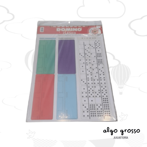 DOMINO CLASICO PLANCHA MADERA CON ATRIL Y BASEj