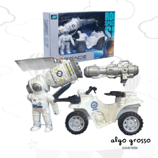 SPACE ASTRONAUTA CON CUATRICICLO - SATELITE Y ACCESORIOS art.6766