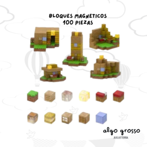 MINECRAFT CUBOS MAGNETICOS - EL RANCHO - 100 PIEZAS art.T084