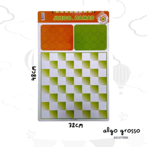 JUEGO DE DAMAS MADERA PLANCHA