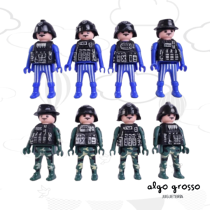 SET 4 MUÑECOS POLICIA - SWAT + ARMAS art.A200630