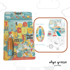 AGUA WOW LETRAS Y NUMEROS LIBRO PARA COLOREAR CON AGUA art.TAP00521