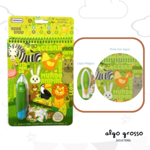 AGUA WOW MUNDO ANIMAL LIBRO PARA COLOREAR CON AGUA art.TAP00522