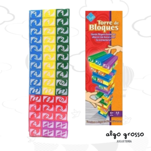 TORRE DE BLOQUES COLORES - JENGA art.6609