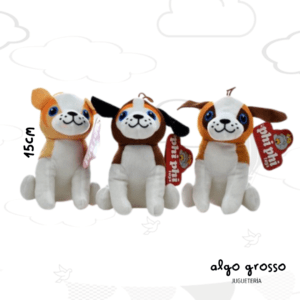 PERRO SENTADO PELUCHE DE 15CM - RAZAS SURTIDOS art.4472