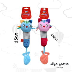 SONAJERO GATO CON CHIFLE MORDILLO ART.8780