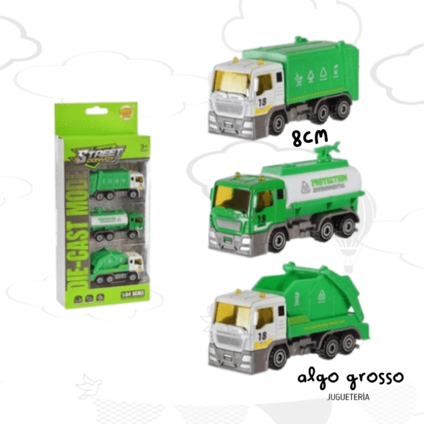 SET 3 VEHICULOS DE RECOLECCION art.6673