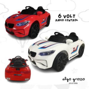 AUTO BATERIA 6VOLT CON SONIDO - LUZ LED Y RADIO CONTROL