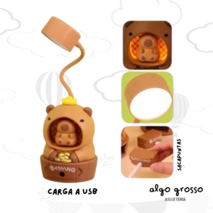 VELADOR CAPIBARA CON USB Y SACAPUNTA art.73