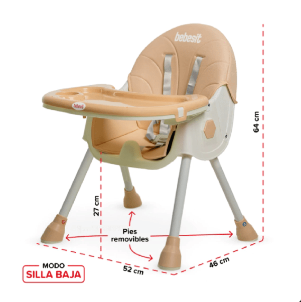 SILLA DE COMER RECLINABLE 4EN1 art.6651 - Imagen 3