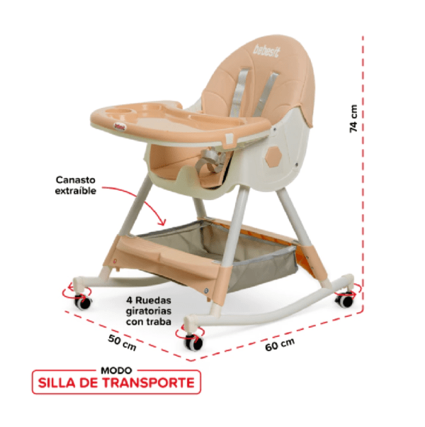 SILLA DE COMER RECLINABLE 4EN1 art.6651 - Imagen 4