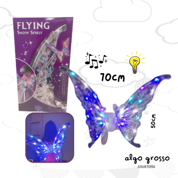 ALAS CON LUZ - SONIDO Y MOVIMIENTOS - FLYING SNOW SPIRIT art.7050