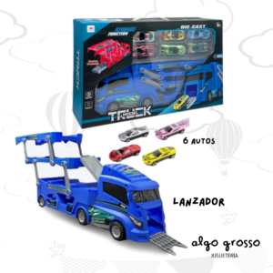 CAMION MOSQUITO LANZADOR + 6 AUTOS MODEL TRUCK art.LH829