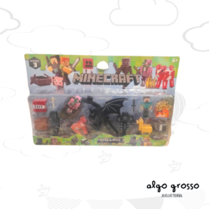 MINECRAFT SET 6 FIGURAS + ACCESORIOS "ALTERNATIVO"