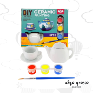 JUEGO DE TE PARA PINTAR 6 PIEZAS art.YE00969