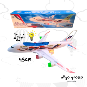 AVION A PILA CON MOVIMIENTO - LUZ Y SONIDO "AIR PLANE"  art.6537