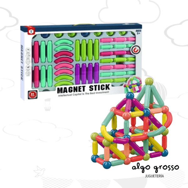 PALITOS MAGNETICOS 64 PIEZAS MAGNET STICK art.MG82