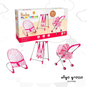 BABY PLAY HOUSE SET PARA MUÑECA 3 EN 1 art.4992
