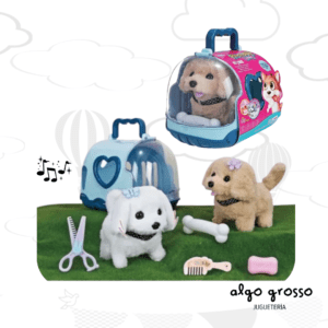 PLUSH PET PERRO QUE CAMINA Y LADRA EN CANIL art.MS11
