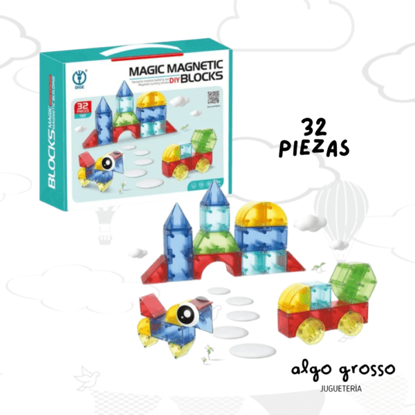 MAGNET BLOCKS FIGURAS GEOMETRICAS 32 PIEZAS art.MT12