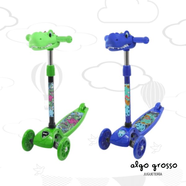 MONOPATIN CABEZA DINO 3 RUEDAS - GO SPEED art.12154