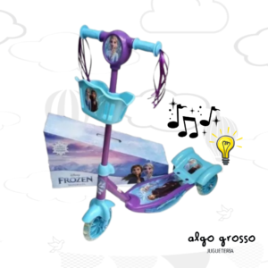 MONOPATIN 3 RUEDAS CON LUZ Y MUSICA  - FROZEN art.12015