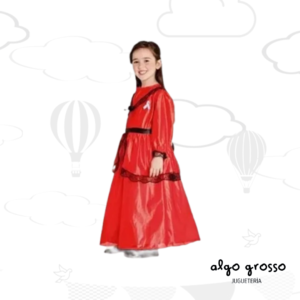 TRAJE DAMA ANTIGUA ROJO TALLE 3