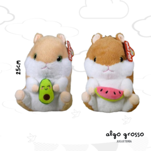 PELUCHE HAMSTER DE 25CM CON FRUTA art.4514