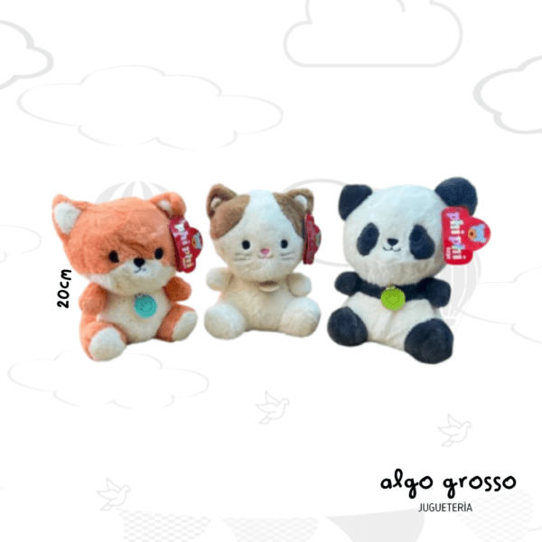 ANIMALITOS SENTADOS DE 20CM GATO - ZORRO - PANDA art.8241