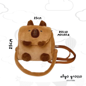 BOLSO/MOCHILA CAPIBARA PELUCHE ALTERNATIVO art.PL038