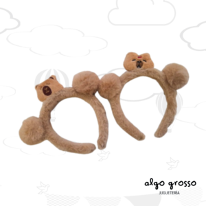 VINCHA CAPIBARA PELUCHE "ALTERNATIVO" art.PL038