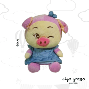 PELUCHE CHANCHO CON VESTIDO 60CM art.PA-60