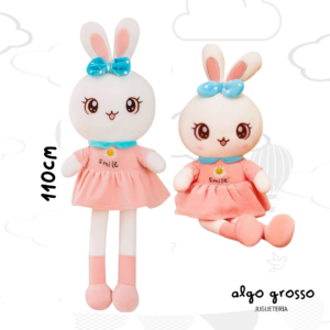 PELUCHE CONEJO VESTIDO PATAS LARGAS 110CM
