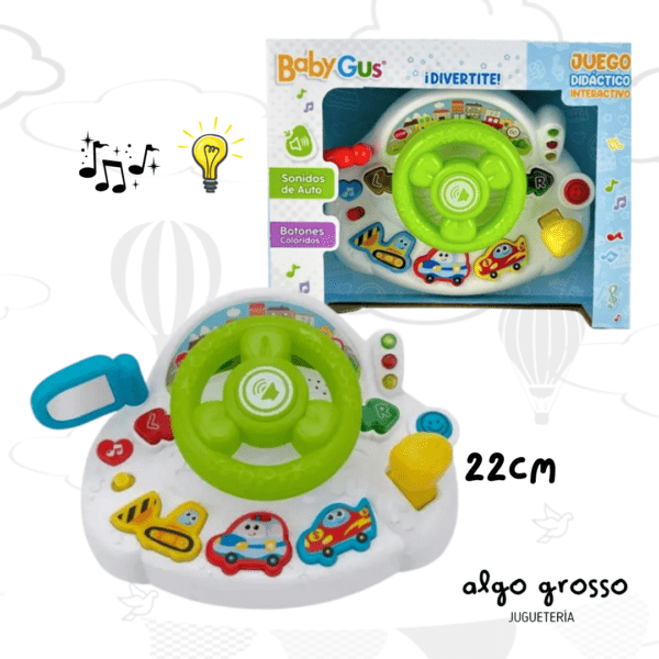 BABY GUS VOLANTE INTERACTIVO CON LUZ Y SONIDO art.53915