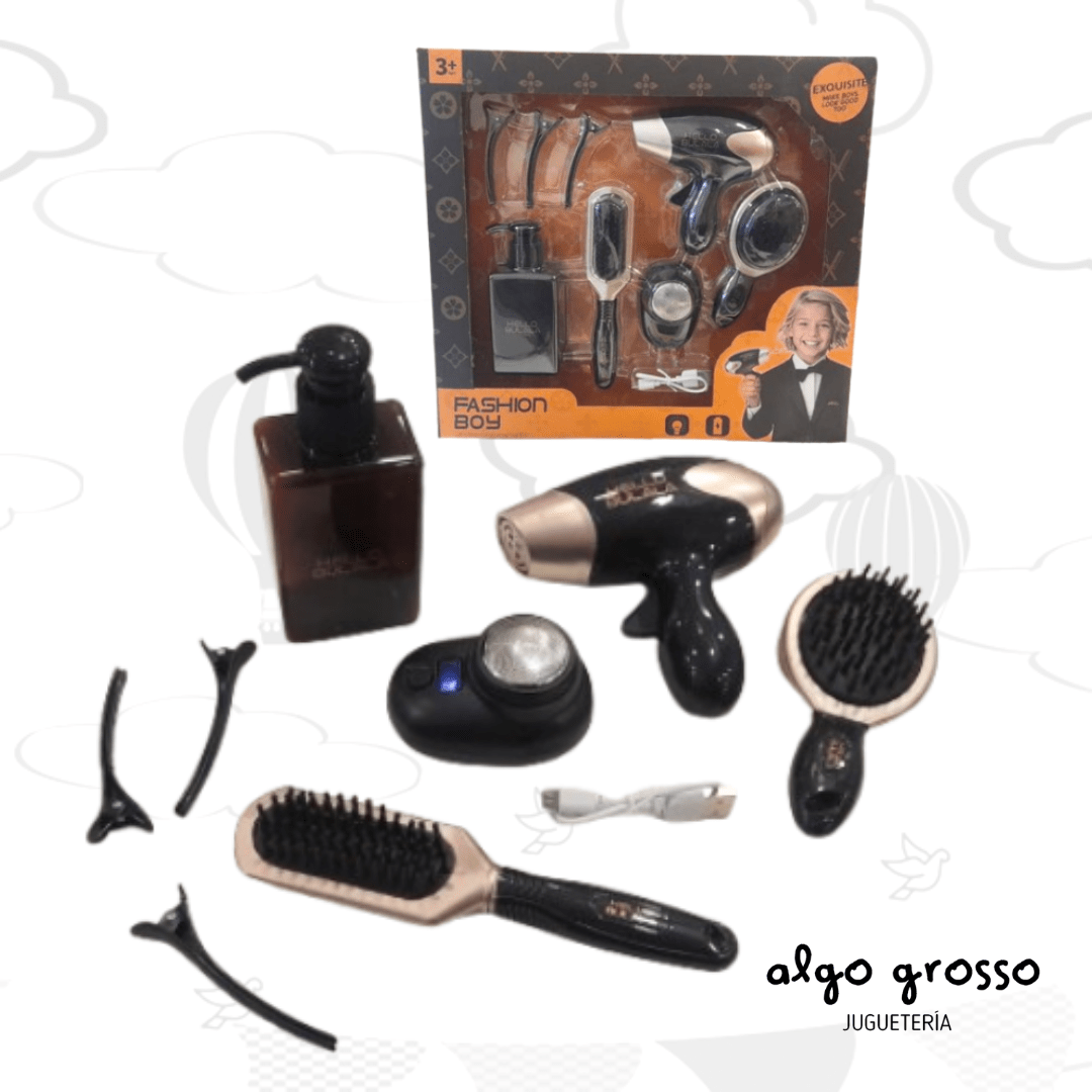 FASHION BOY BARBERIA CON MAQUINA DE AFEITAR RECARGABLE art.1989-3