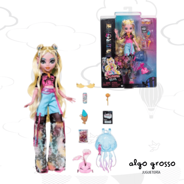 MONSTER HIGH LAGOONA BLUE MUÑECA + ACCESORIOS art.HXH75