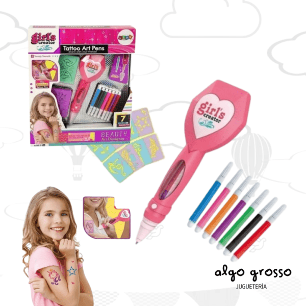 TATTOO LAPIZ A PILA GIRLS CREATOR art.7058