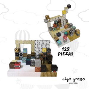 MINECRAFT CUBOS MAGNETICOS - TIENDA DE HERRAMIENTAS - 128 PIEZAS art.T097