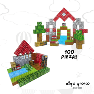 MINECRAFT CUBOS MAGNETICOS - MINI PARK - 100 PIEZAS art.Z018