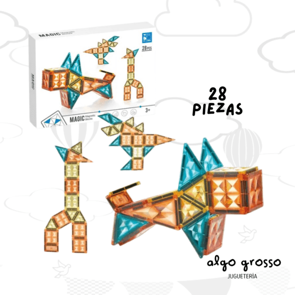 BLOQUES MAGNEITCOS VITRO MAGIC 28 PIEZAS art.MT20