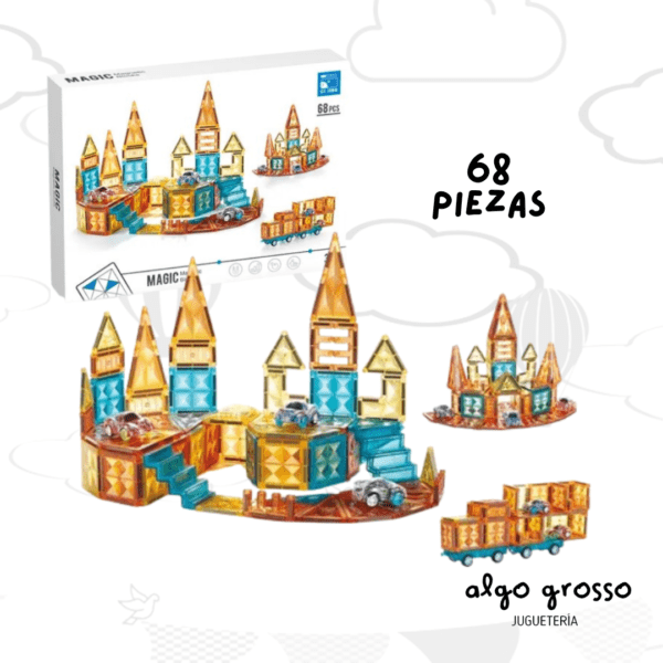 BLOQUES MAGNEITCOS VITRO MAGIC 68 PIEZAS art.MT24