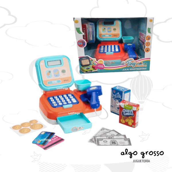 TINY MARKET CAJA REGISTRADORA + ACCESORIOS art.54878