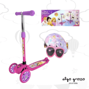 MONOPATIN PRINCESAS DISNEY 3 RUEDAS CON KIT DE PROTECCION art.12206
