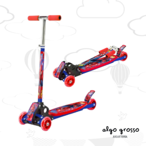 SPIDERMAN MONOPATIN ALUMINIO PLEGABLE 4 RUEDAS art.12208